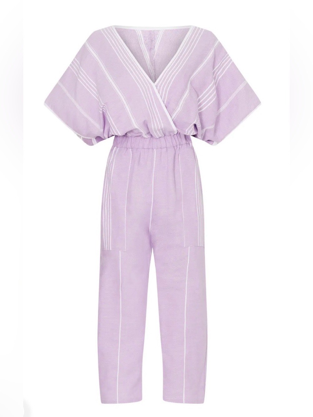 Paradised - Merri Jumpsuit, Striped V-Neck